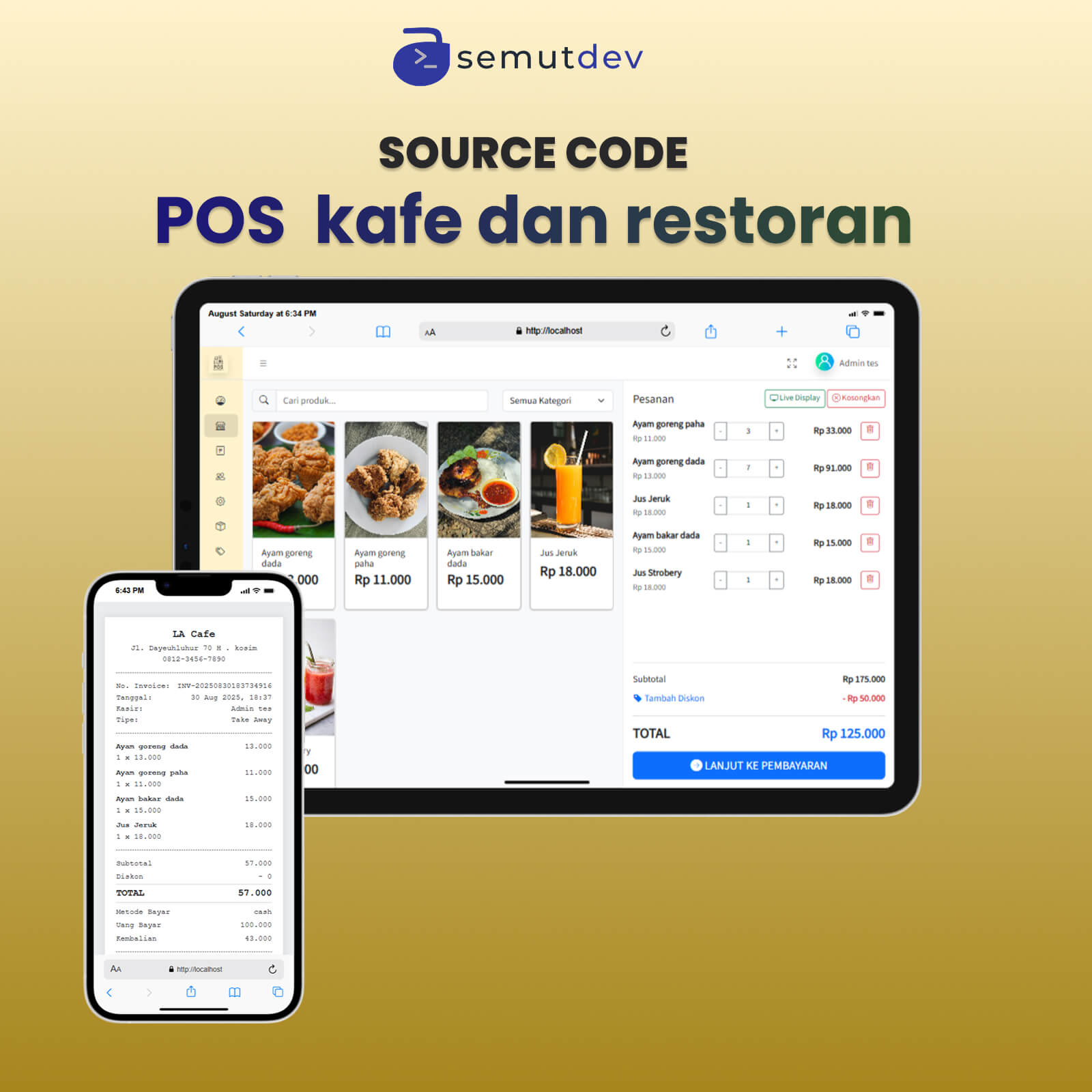 [Promo] Source Code Aplikasi POS kafe atau restoran