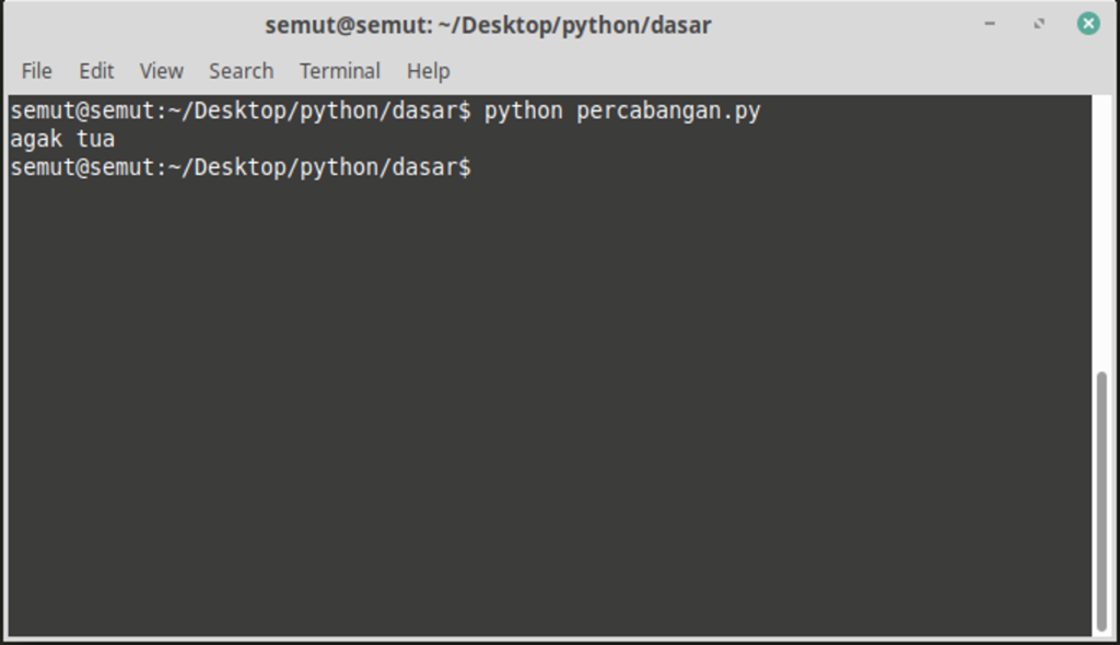Percabangan Python If Else dan Elif